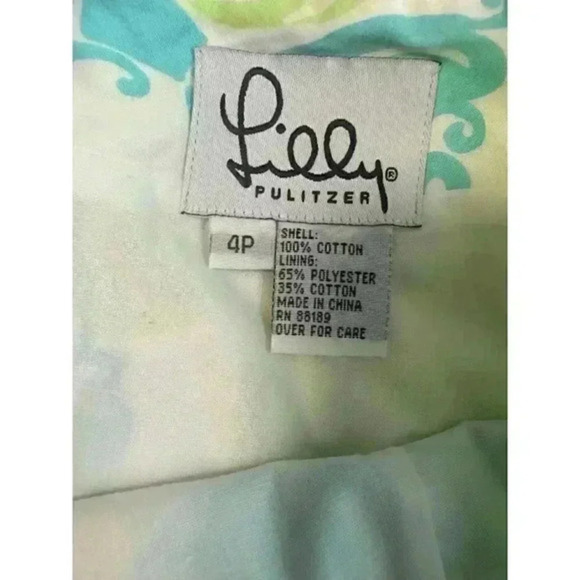Lilly Pulitzer White coolwater pattern skirt size 4p - Picture 3 of 3